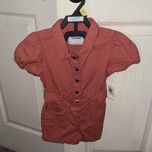 Old Navy Terracotta Button-Up Romper